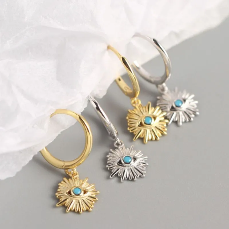 Radiant Evil Eye Dangle Earrings
