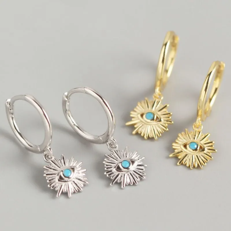 Radiant Evil Eye Dangle Earrings