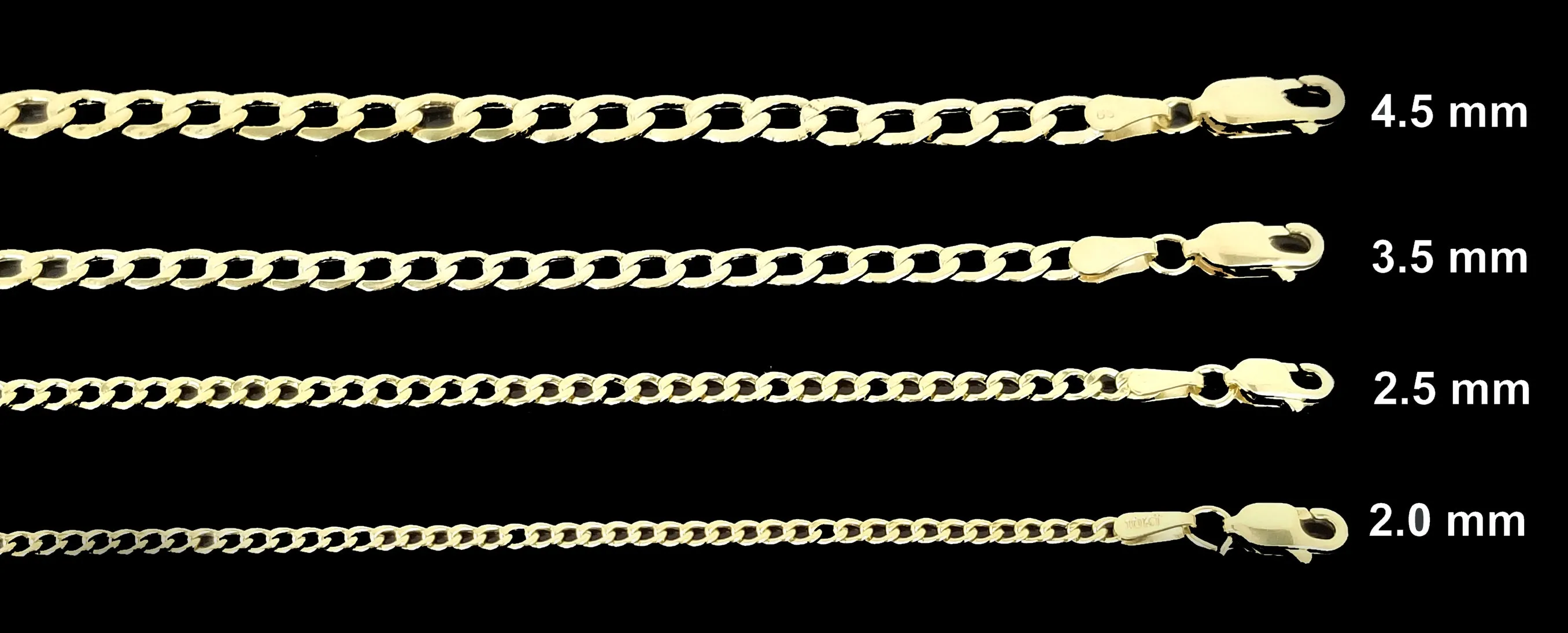 Real 10K Yellow Gold Hollow Cuban Link Curb Link Men & Women Bracelet / Anklet