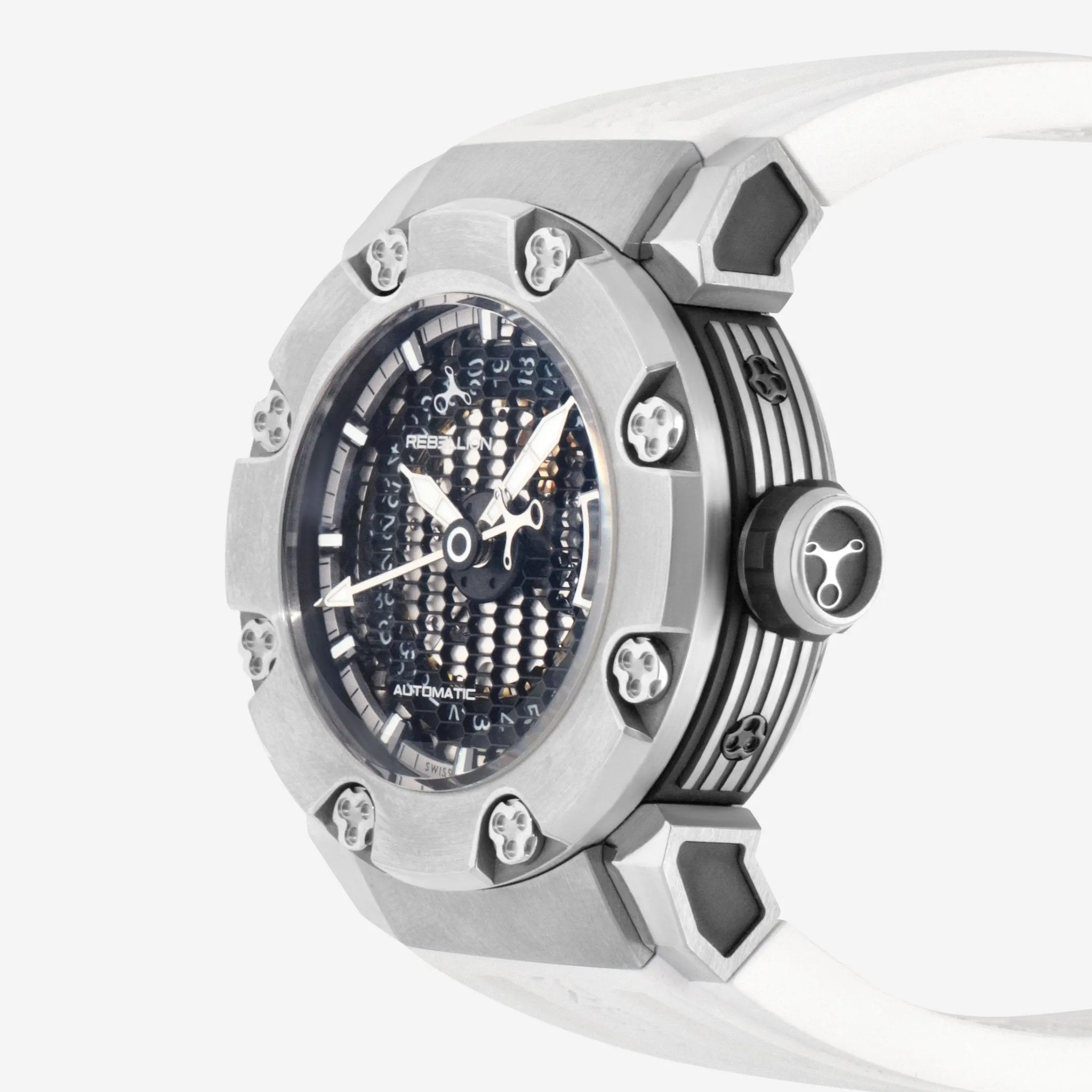 Rebellion Predator S 3H Titanium Automatic Men's Watch RB.PRS.3H.TI.BK