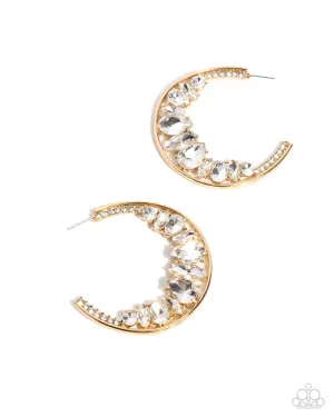 Refined Rewind Gold Hoop Earrings Paparazzi