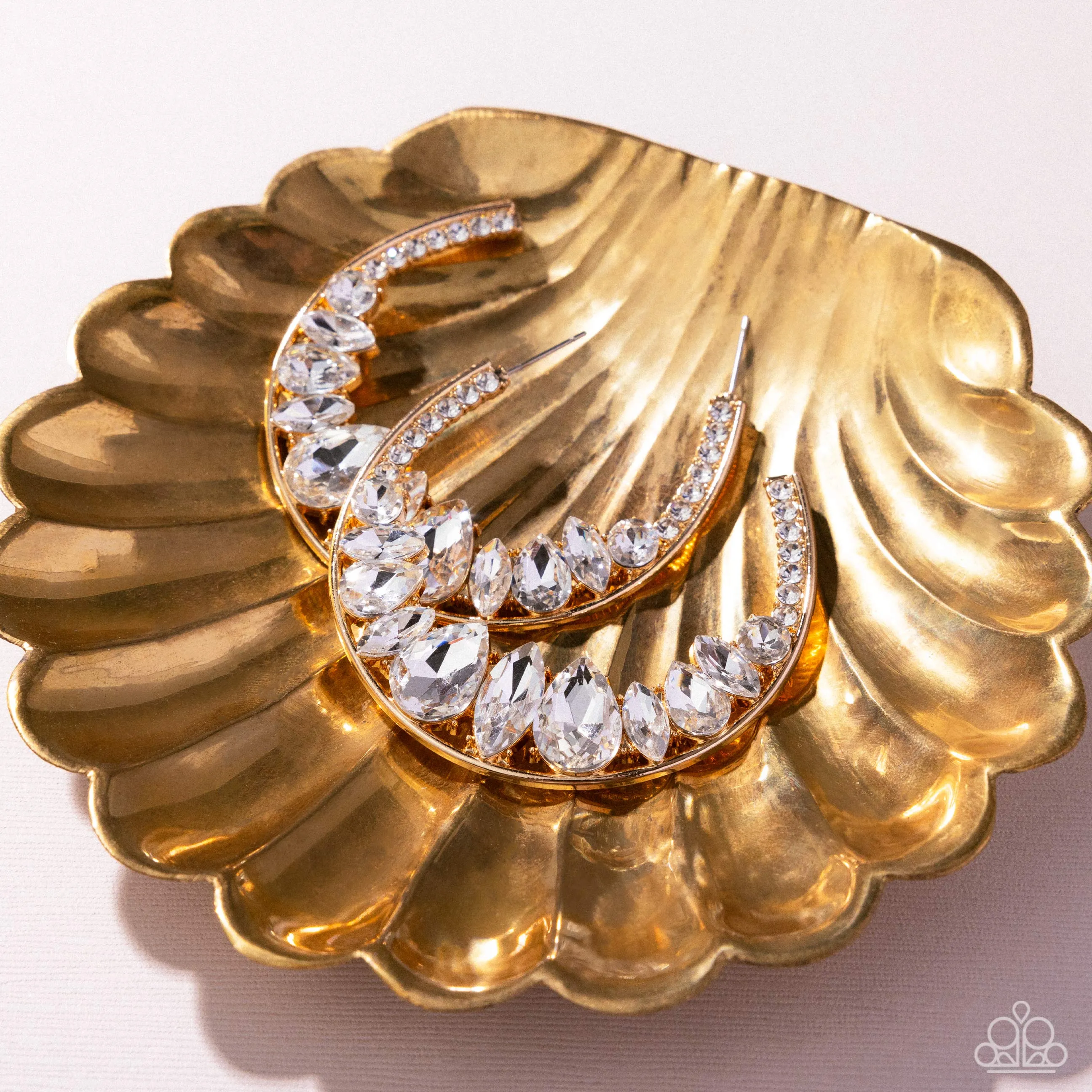 Refined Rewind Gold Hoop Earrings Paparazzi