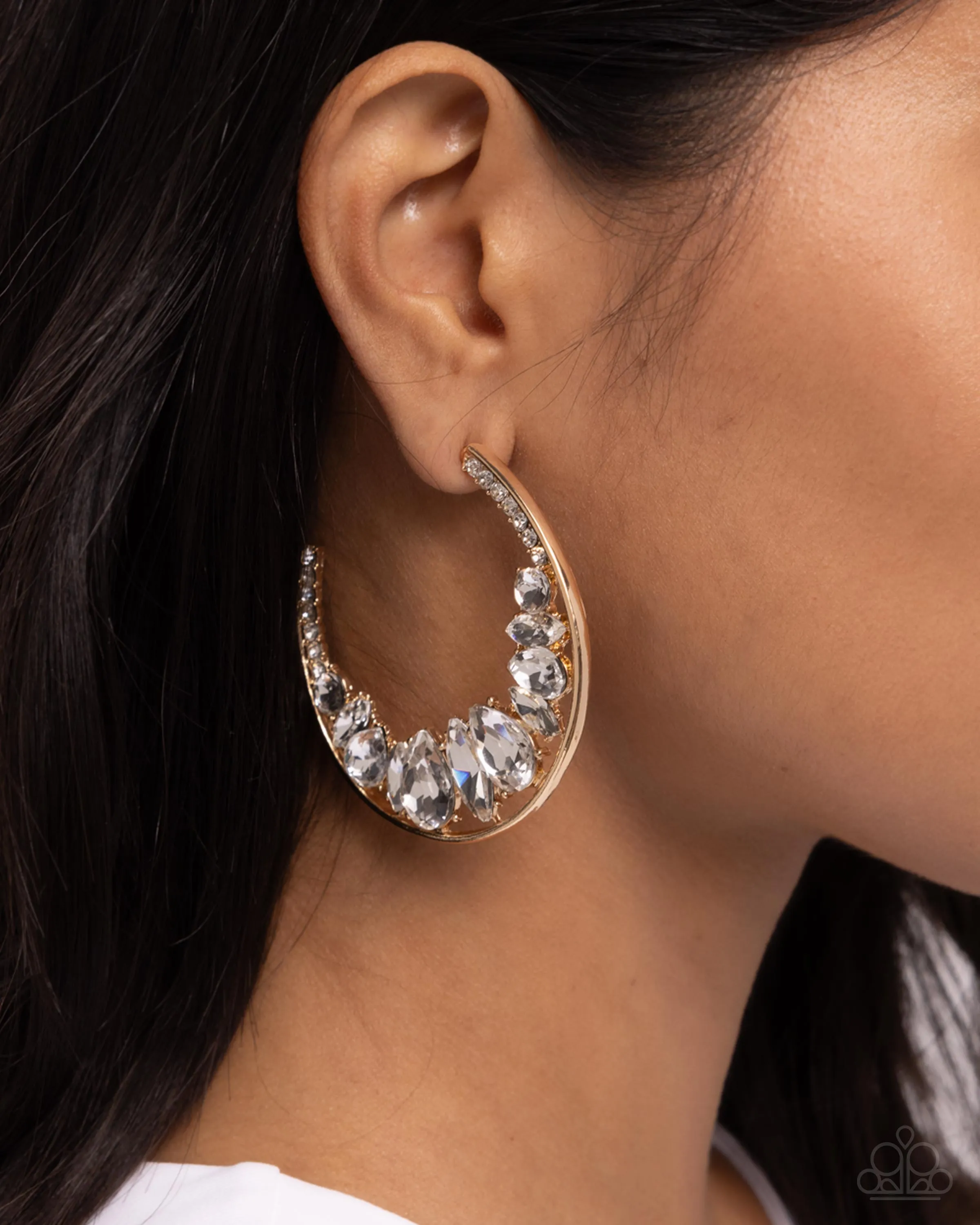 Refined Rewind Gold Hoop Earrings Paparazzi