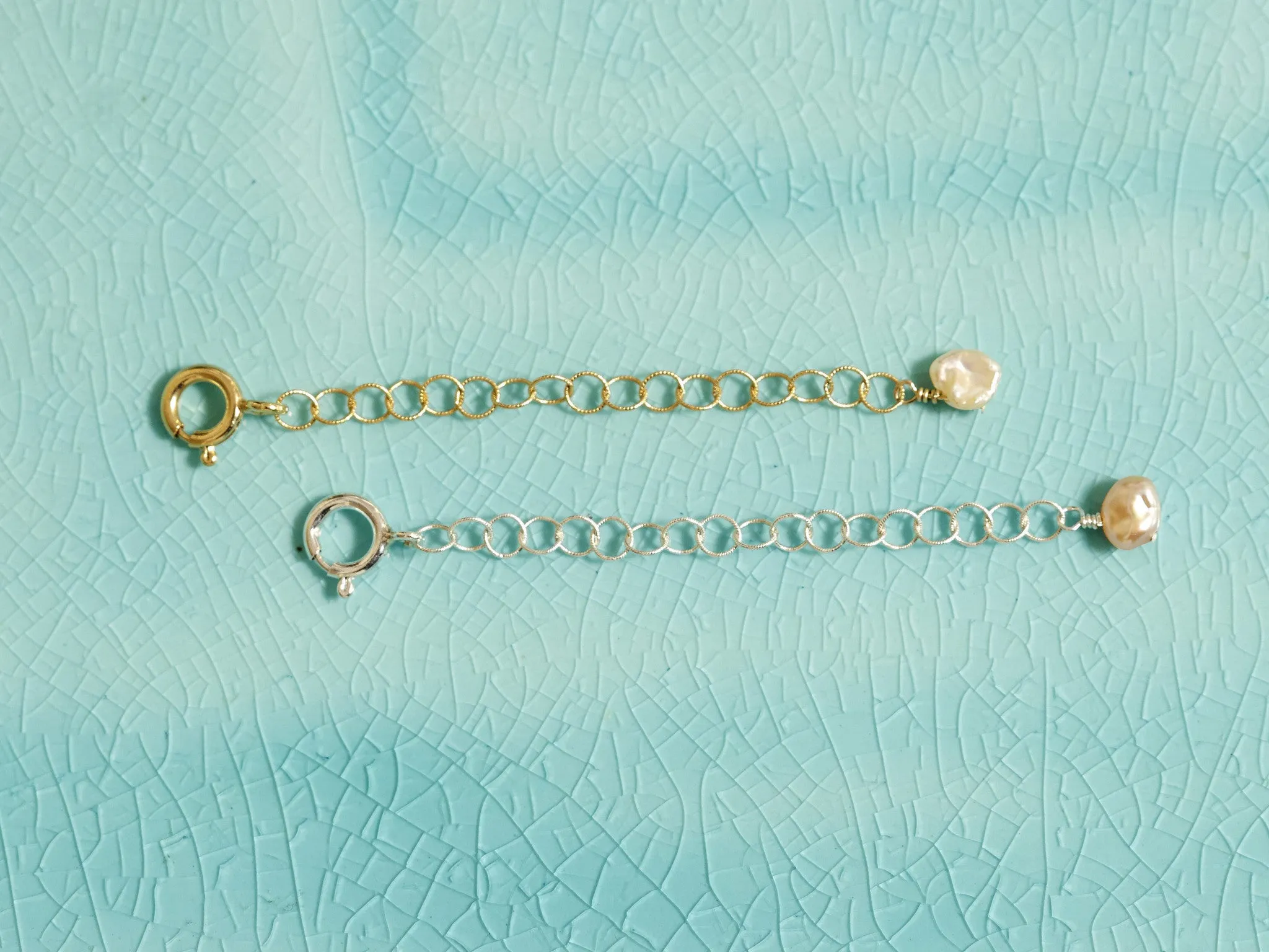 removable 2" extender chain • sterling silver or 14k gold filled