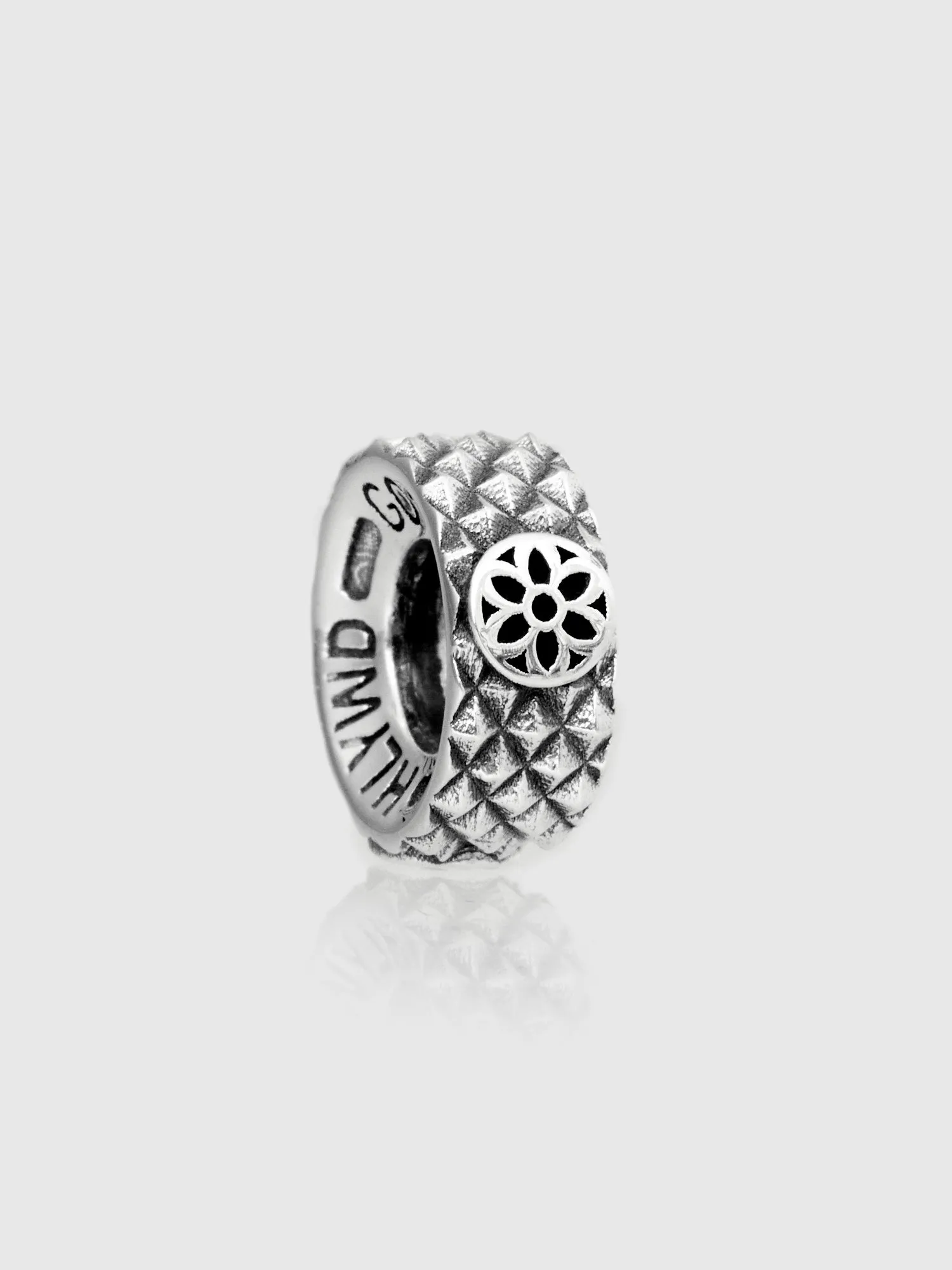 Rosette Rondel in Sterling Silver