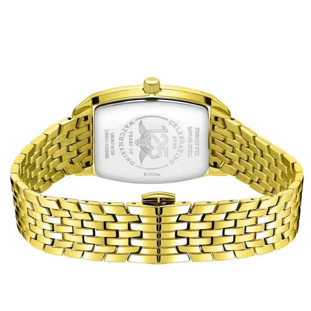 Rotary Ladies Gold Plated Ultra Slim Tonneau Watch