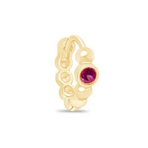 Ruby Beaded Hoop