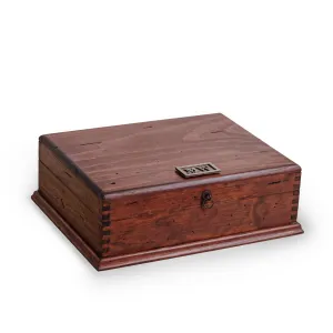 Rustic Watch Box for 8 Watches - Slim Design - Removable Tray