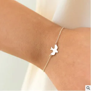 s 37 2017 hot fashion simple minimalist pigeon bracelet bracelet cute little swallow bird bracelet couple best gift factory dire