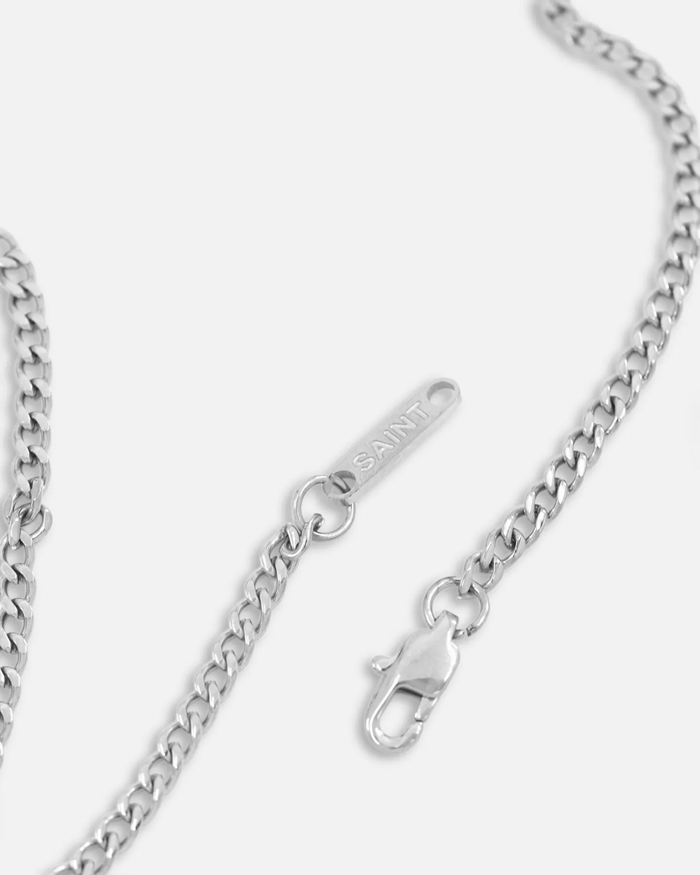 Saint Morta Bar Totem Pendant Chain White Gold