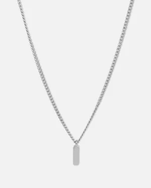 Saint Morta Bar Totem Pendant Chain White Gold