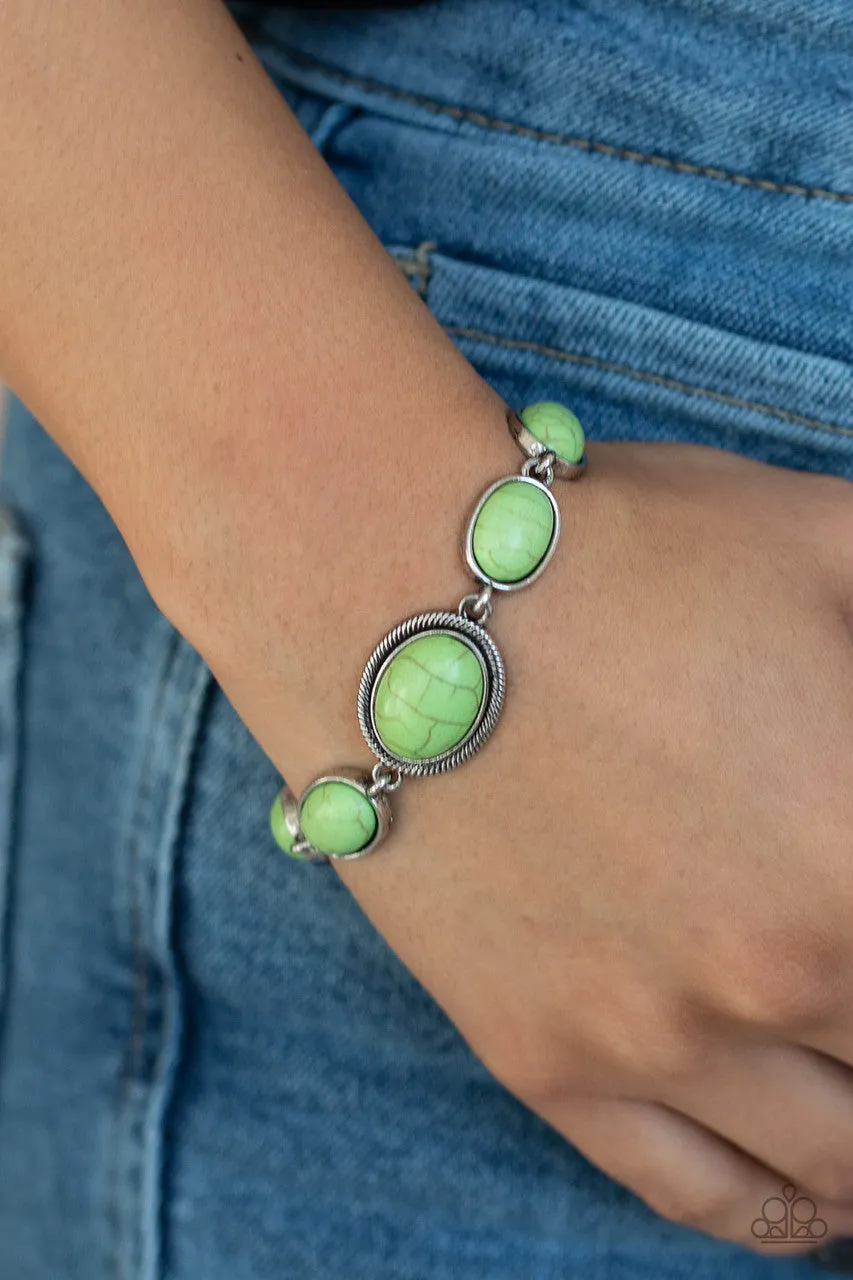 Serene Stonework Green Paparazzi Bracelet