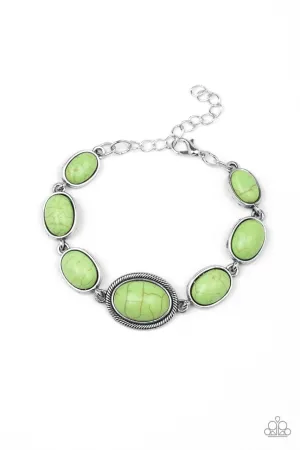 Serene Stonework Green Paparazzi Bracelet