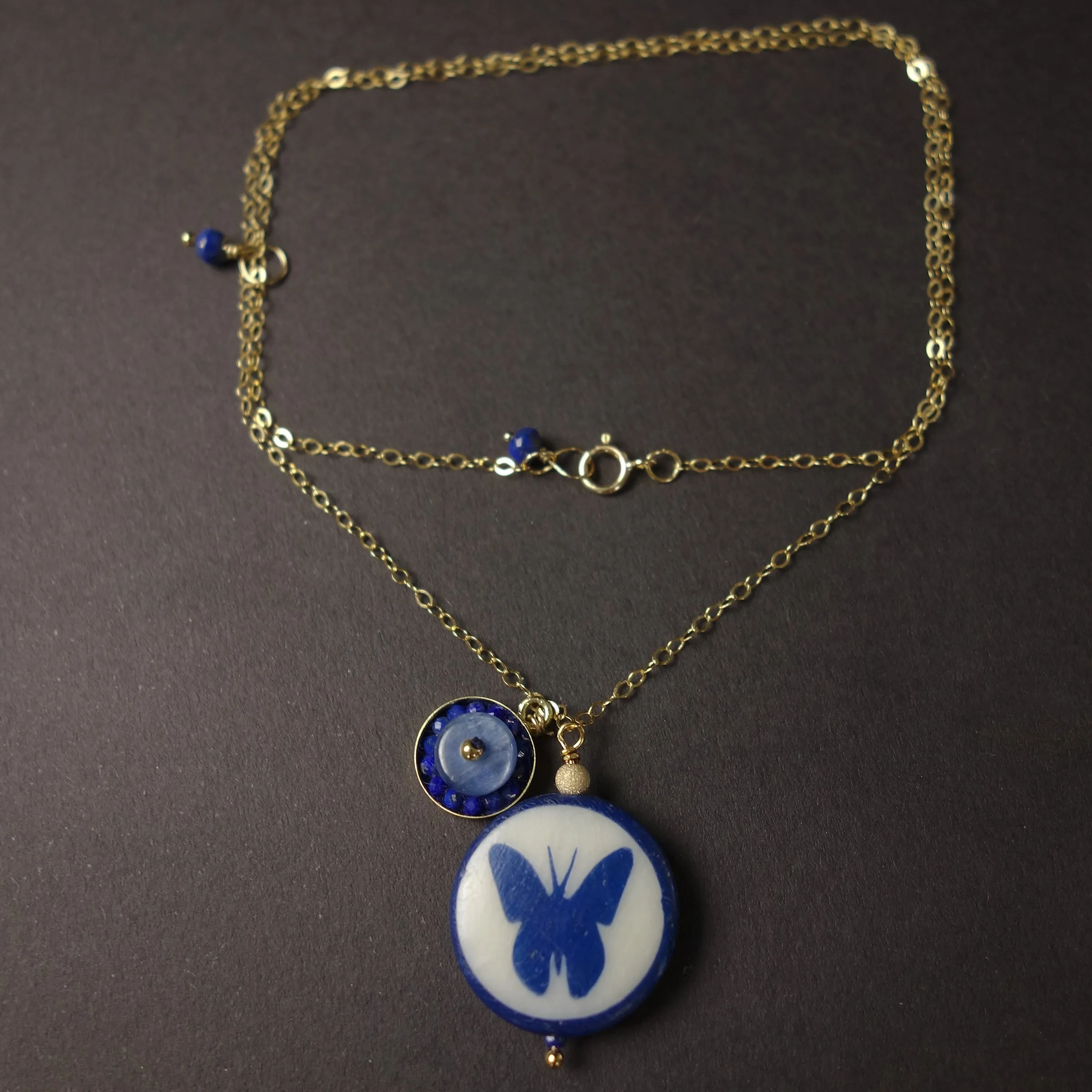 She Shows her true colors: butterfly/mosaic necklace