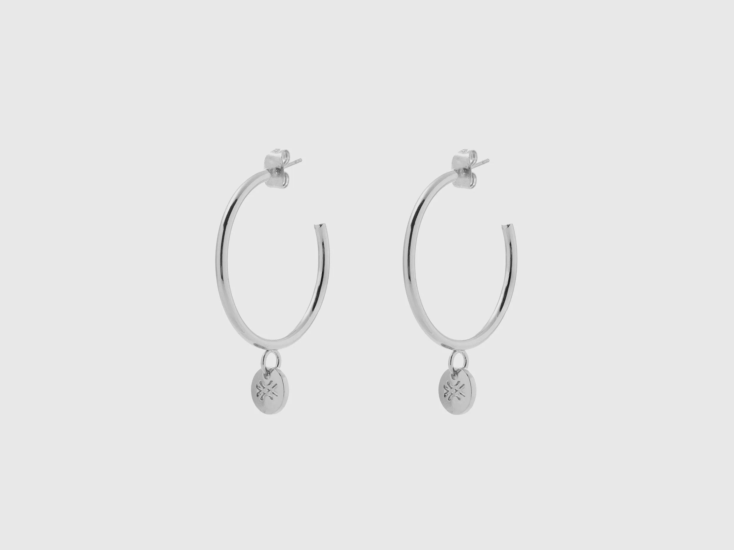 SILVER HOOP EARRINGS