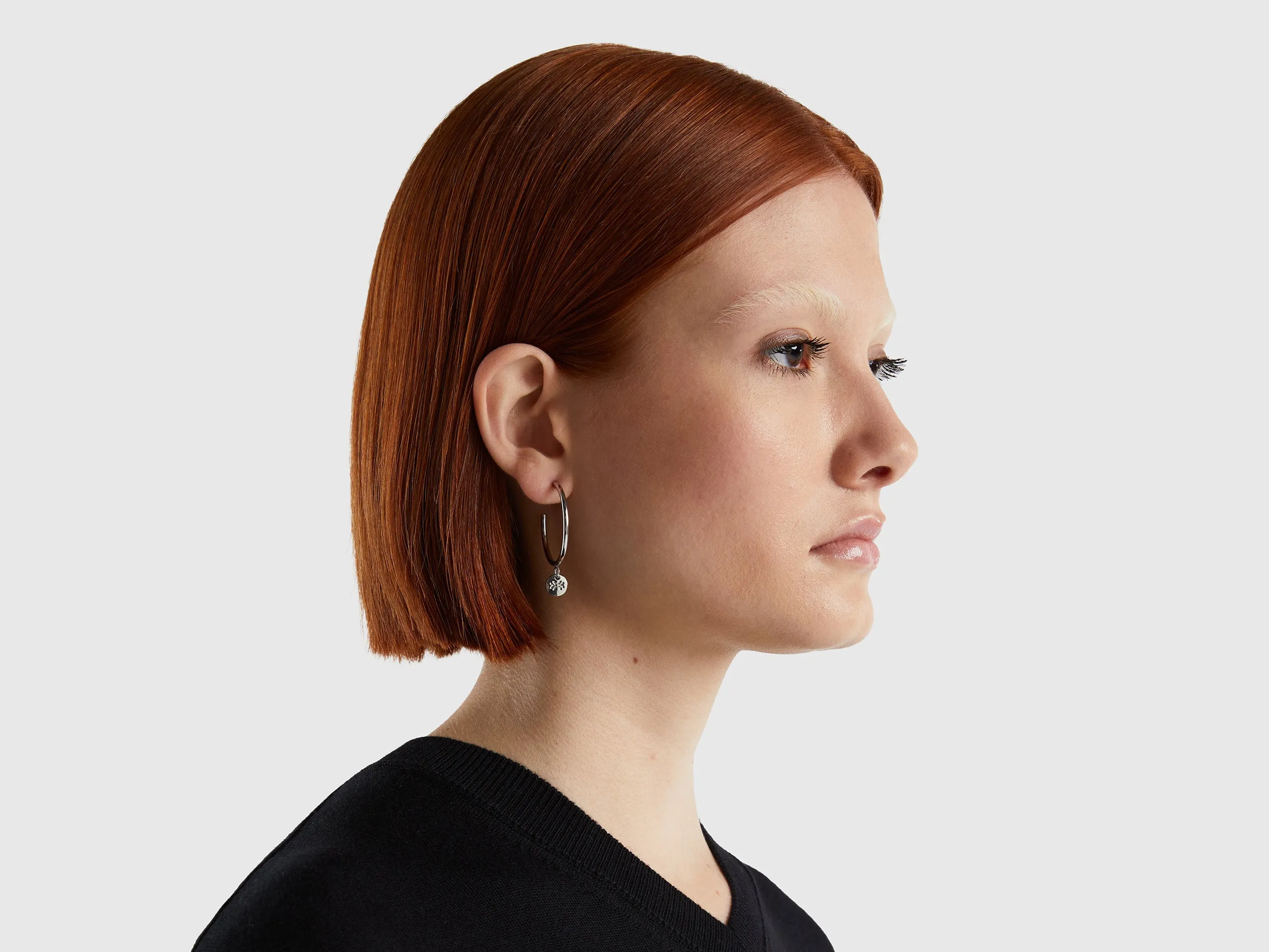 SILVER HOOP EARRINGS