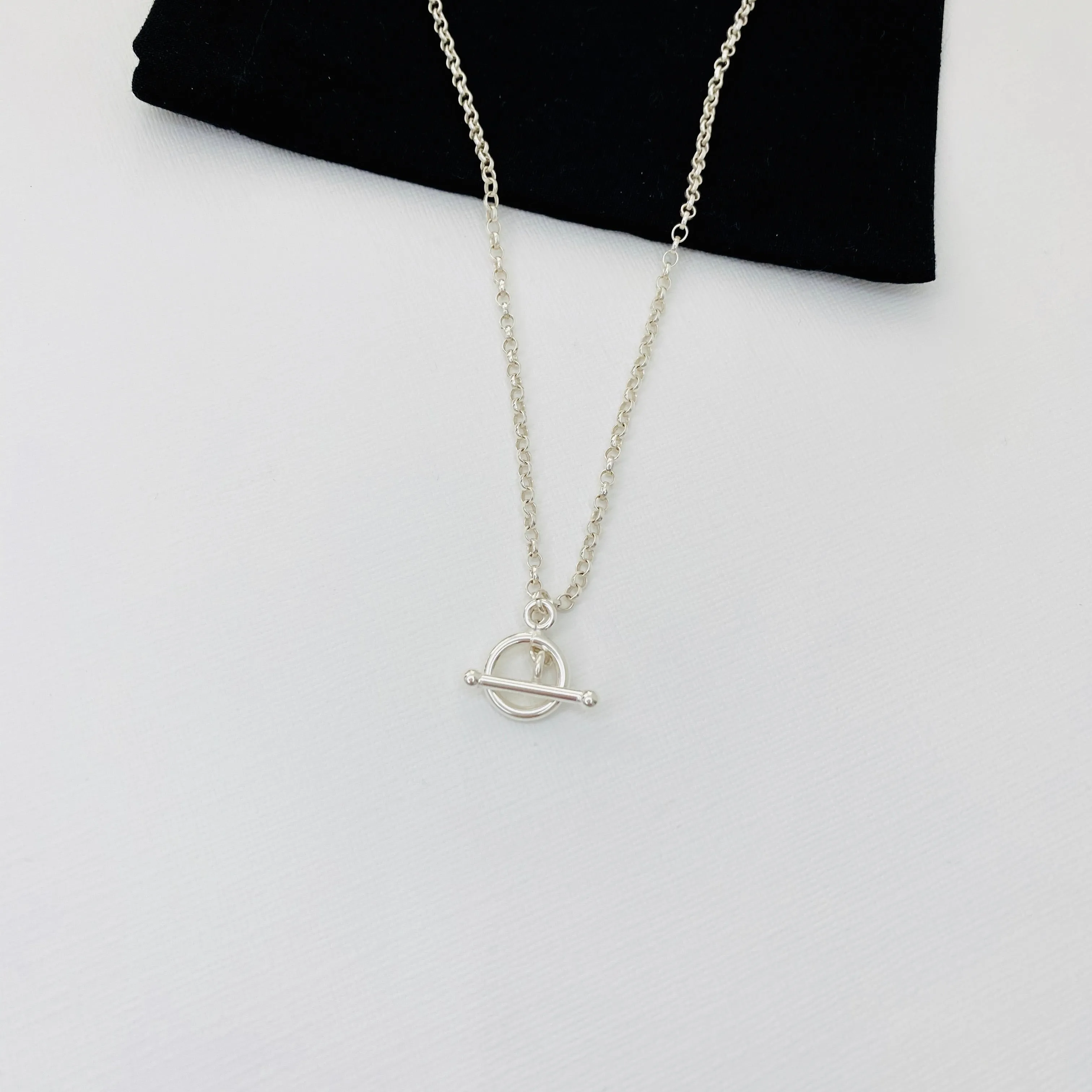 Silver T Bar Necklace