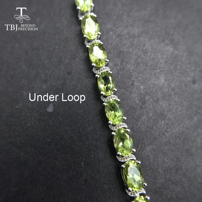 Simple and Classic 12ct Peridot Gemstone Bracelet