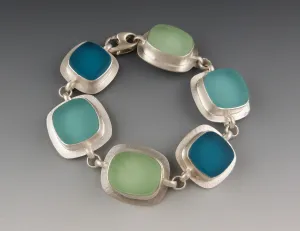 Six Square Bracelet in Ocean Colors