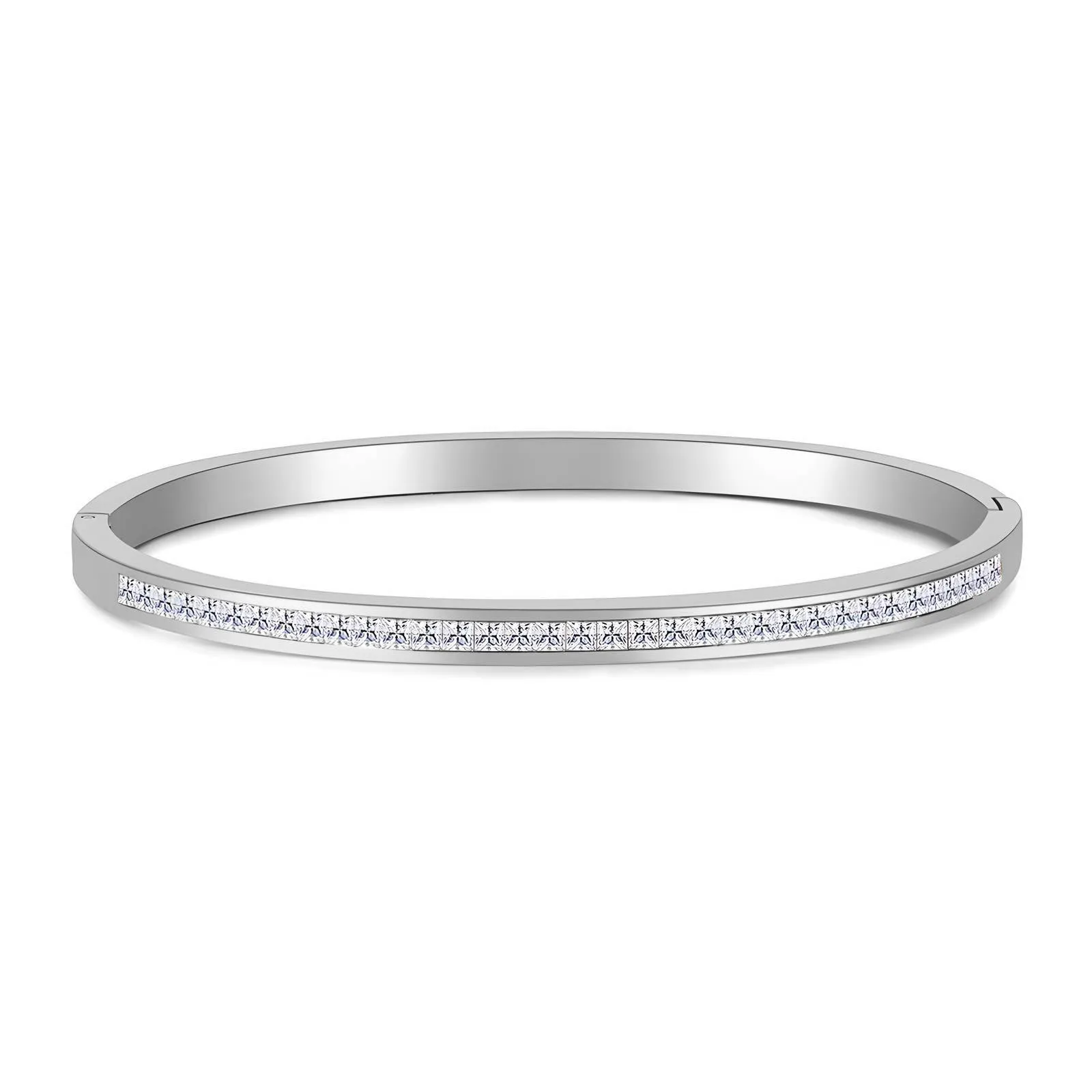 Slim Pavé Tennis Bracelet – Stainless Steel