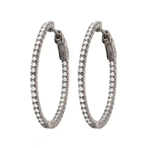SMALL OVAL HOOPS, BR STERLING SILVER