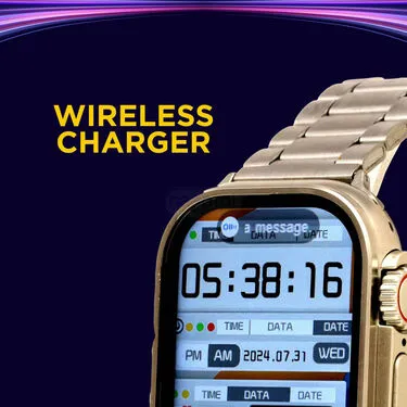Smart Watch Ultra 7 In 1 Strap  Wireless Charger