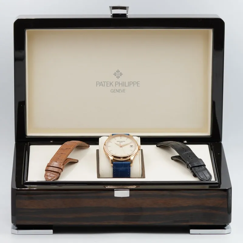 SOLD - 7/10/24 - Patek Philippe 5277R-001 Calatrava Date Rose Gold 18k B&P 2015
