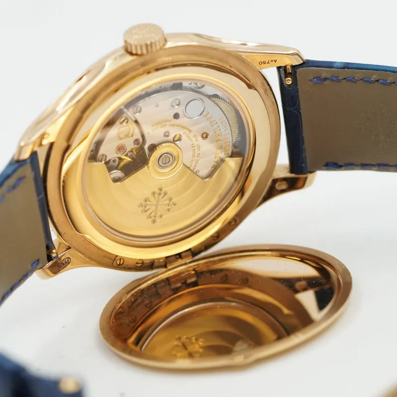 SOLD - 7/10/24 - Patek Philippe 5277R-001 Calatrava Date Rose Gold 18k B&P 2015