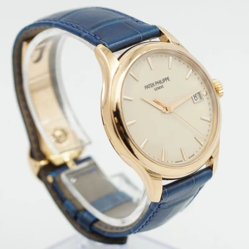 SOLD - 7/10/24 - Patek Philippe 5277R-001 Calatrava Date Rose Gold 18k B&P 2015