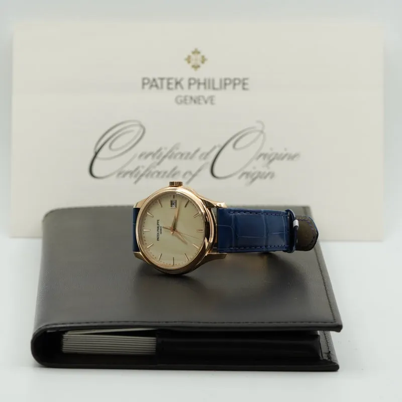 SOLD - 7/10/24 - Patek Philippe 5277R-001 Calatrava Date Rose Gold 18k B&P 2015