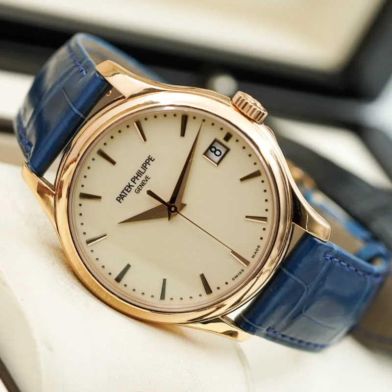 SOLD - 7/10/24 - Patek Philippe 5277R-001 Calatrava Date Rose Gold 18k B&P 2015