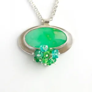Sold! Chrysoprase Pendant with Fringe