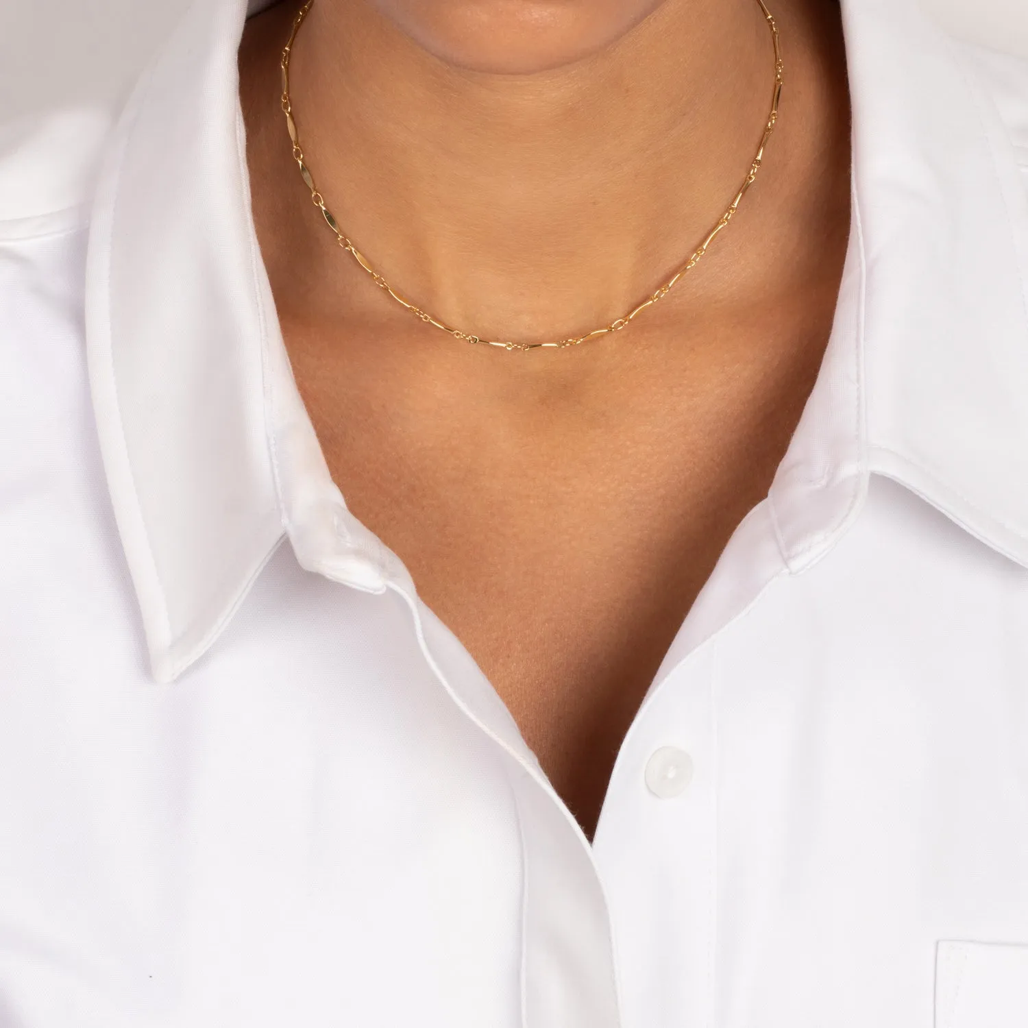 Solid Flat Bar Chain Choker