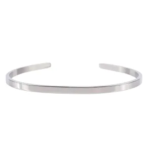 Solid Stainless Steel Cuff - 3mm Width, 6.5 Inch Length