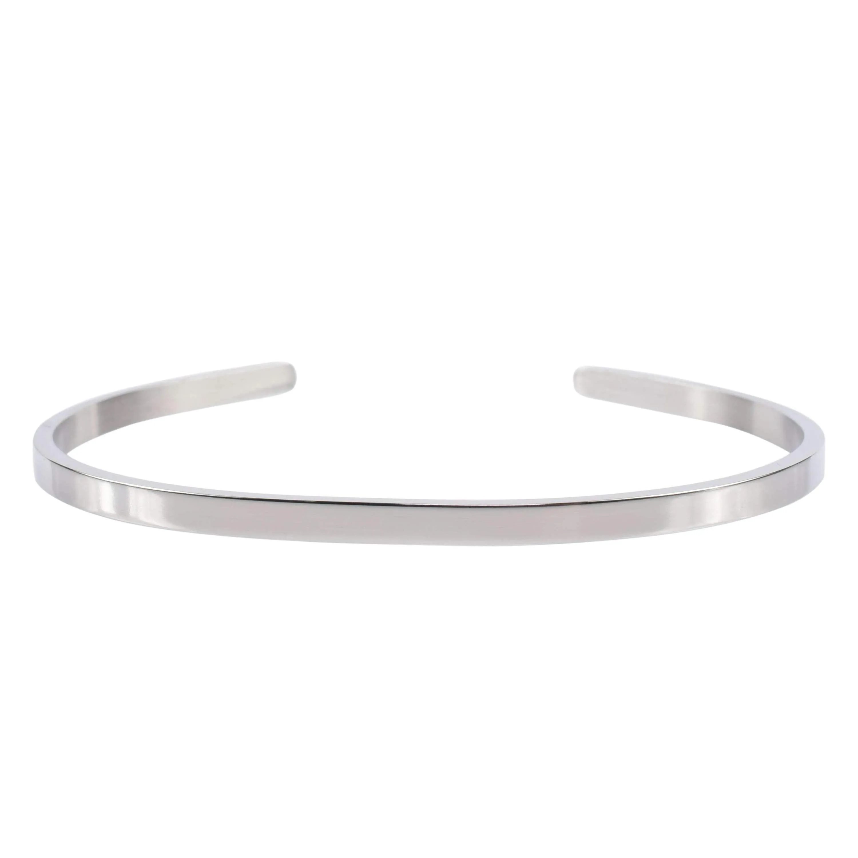 Solid Stainless Steel Cuff - 3mm Width, 6.5 Inch Length