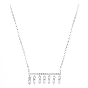 Sparkle Bar Baguette Shaker Necklace