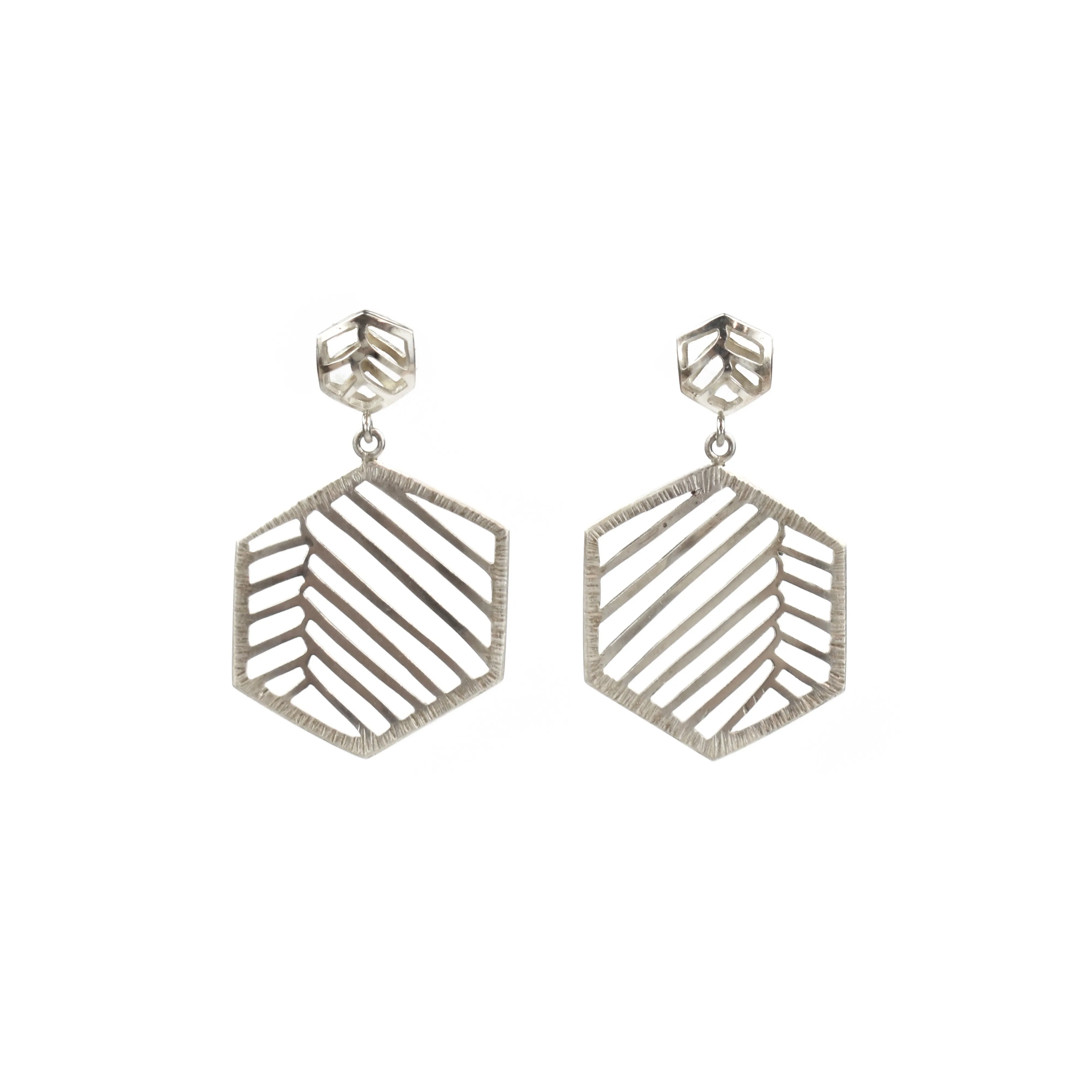 Stacy Rodgers Mea Bright Small & Large Hex Dangle Earrings