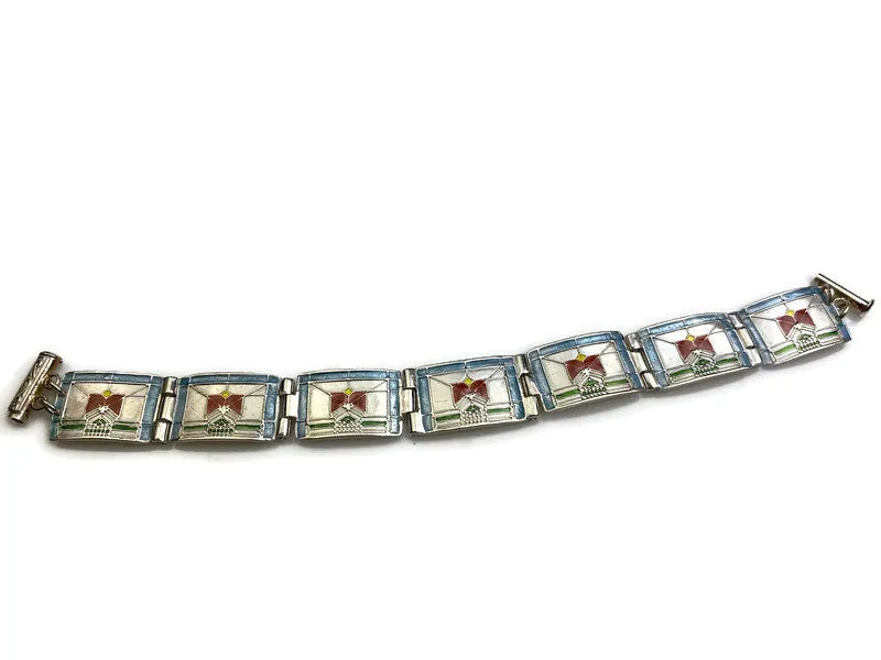 Stained Glass Rose Bracelet