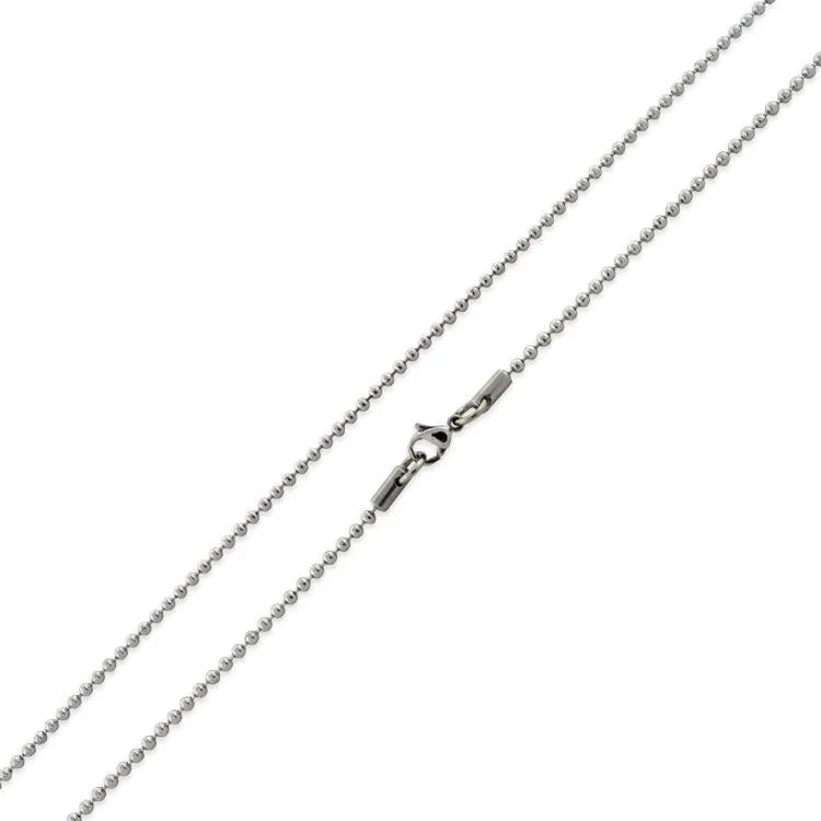 Stainless Steel 20" Bead Chain Necklace 2.0 MM