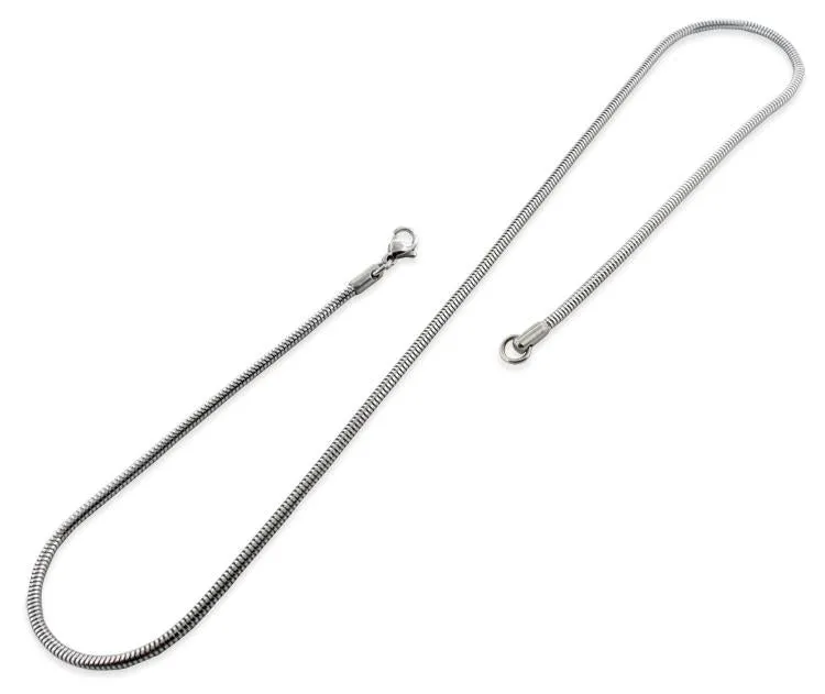 Stainless Steel 22" Snake Chain Necklace 2.4 MM
