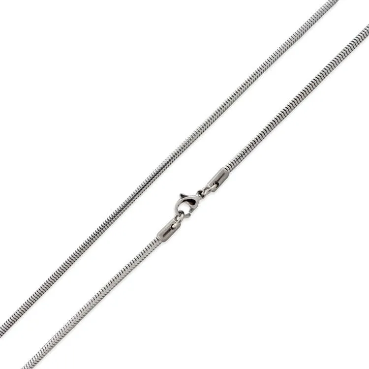 Stainless Steel 22" Snake Chain Necklace 2.4 MM