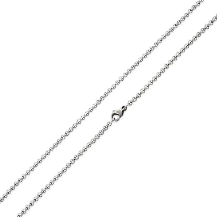 Stainless Steel 30" Round Rollo Chain Necklace 2.5 MM