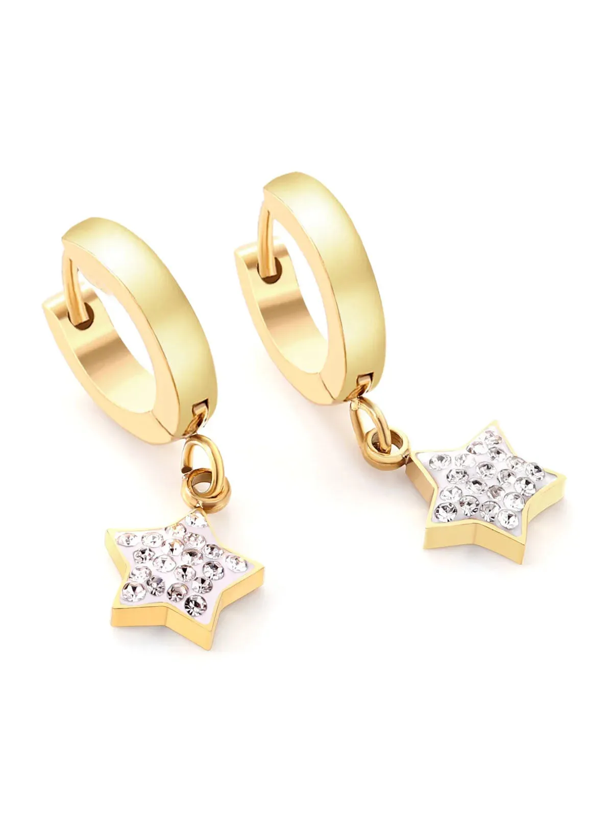 Star Drop hoop earrings - FD ⚡