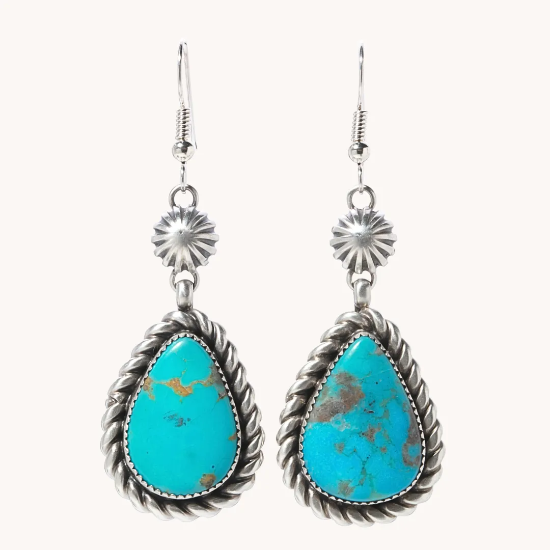 Statement Turquoise Dangle Earrings