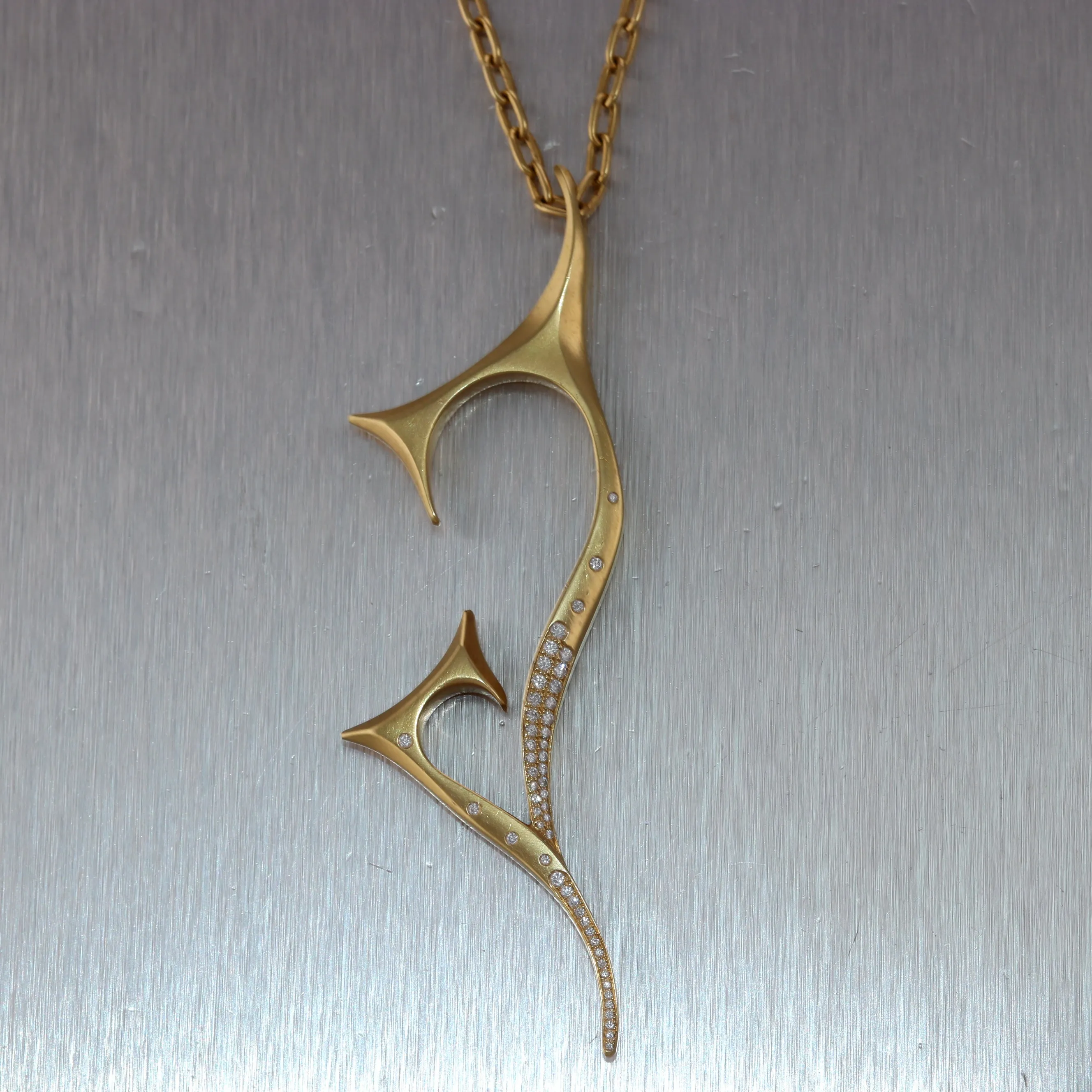 Stephen Webster 14k Yellow Gold 0.50ctw Diamond Pendant 18" Necklace