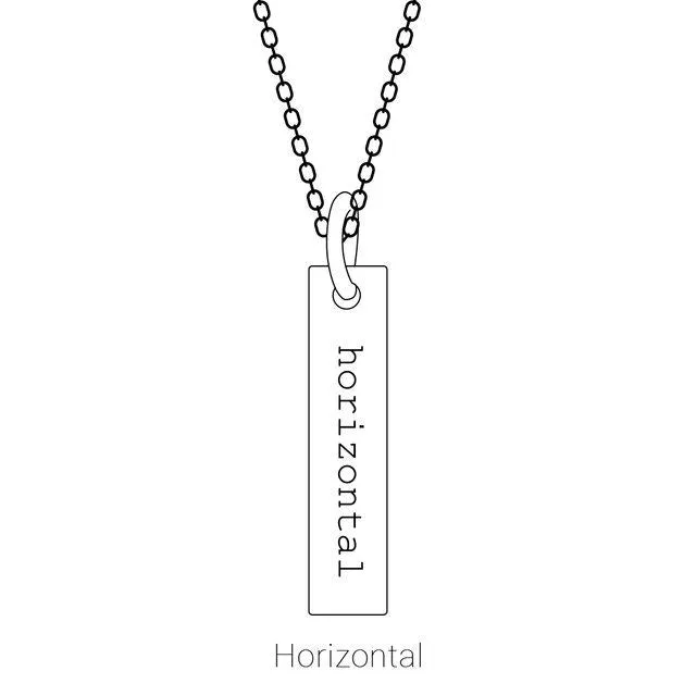 Sterling Silver 20x5 mm Engravable Bar 16-18" Necklace