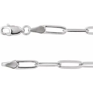 Sterling Silver 3.85 mm Paperclip-Style 16" Chain