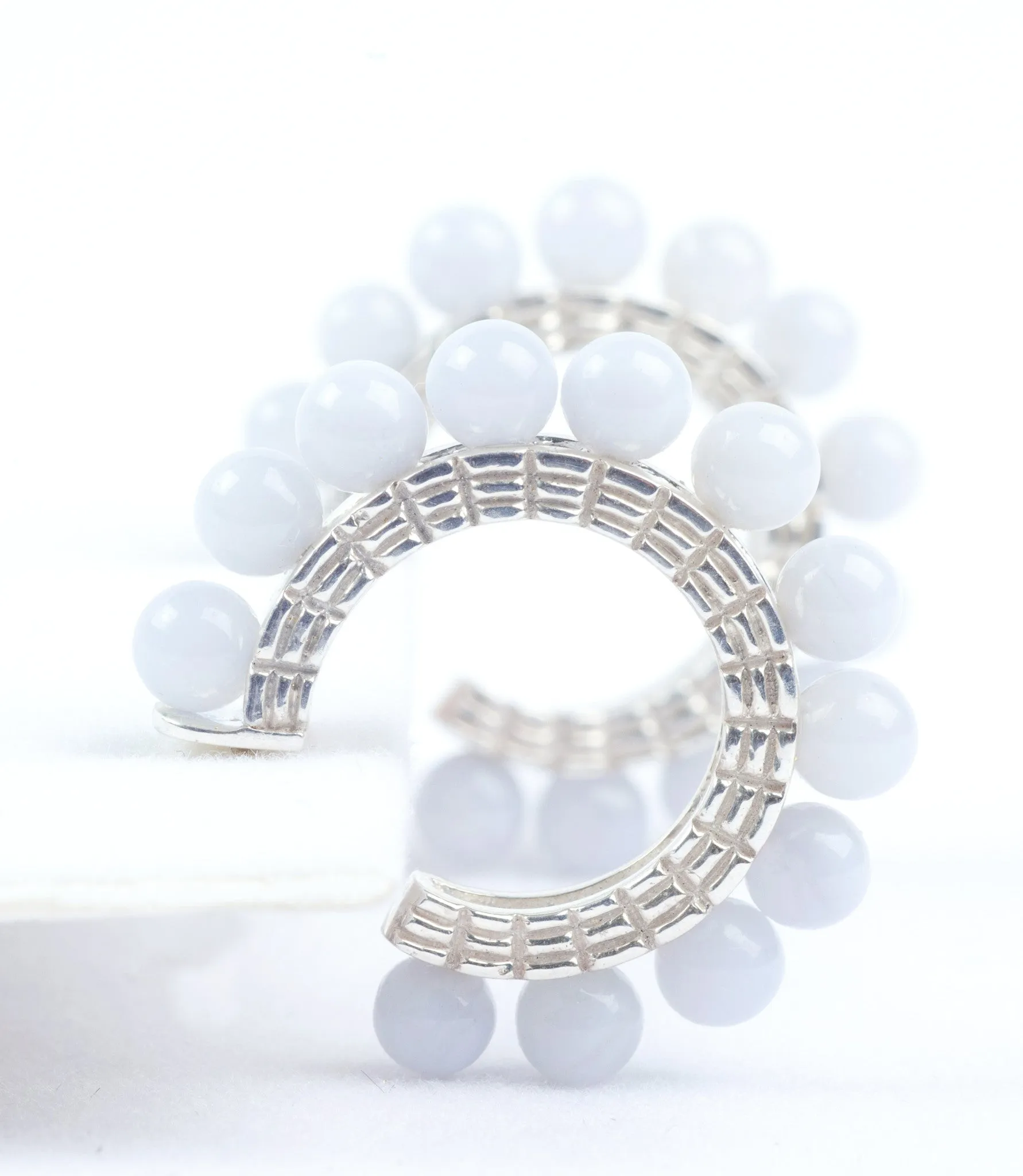 Sterling Silver Basket Weave Earrings