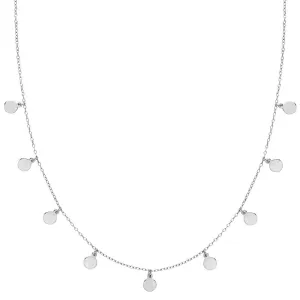 Sterling Silver Discs Charm Necklace