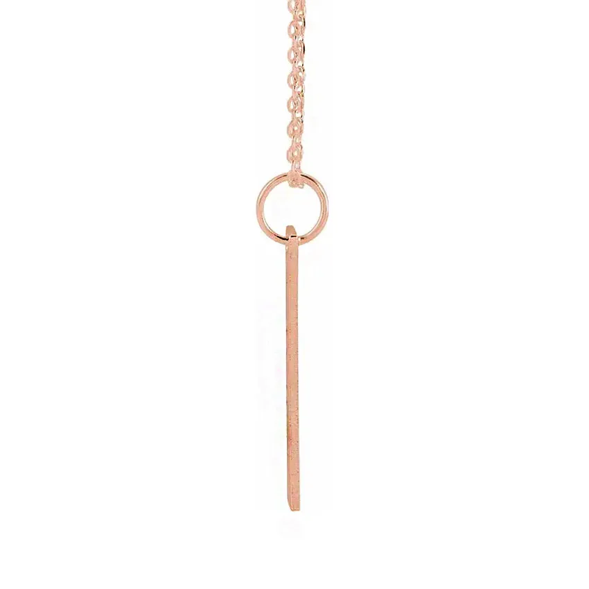 Sterling Silver Engravable Bar Necklace